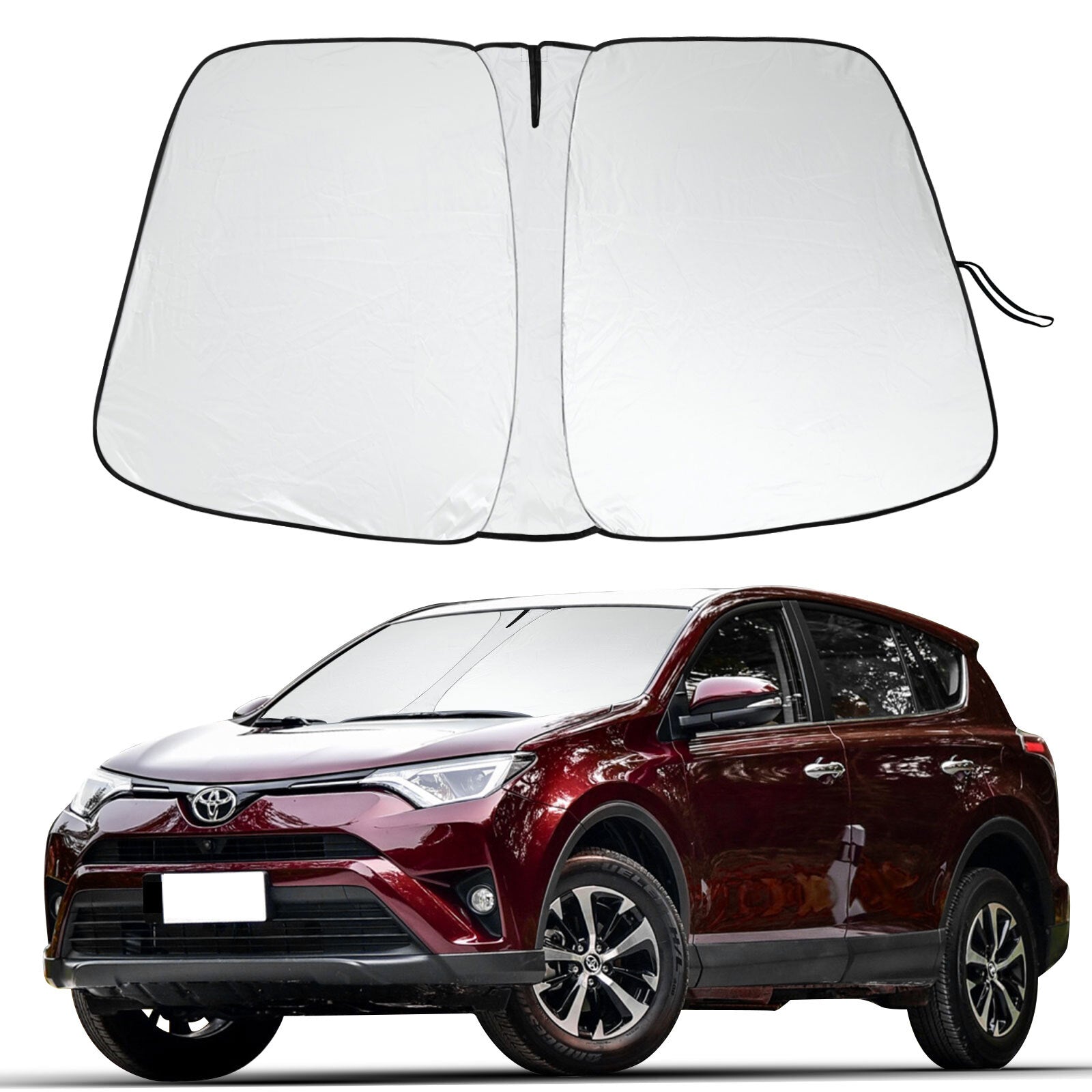 Custom Fit For 2013-2018 for Toyota RAV4 Front Windshield Sun Shade Foldable Cover