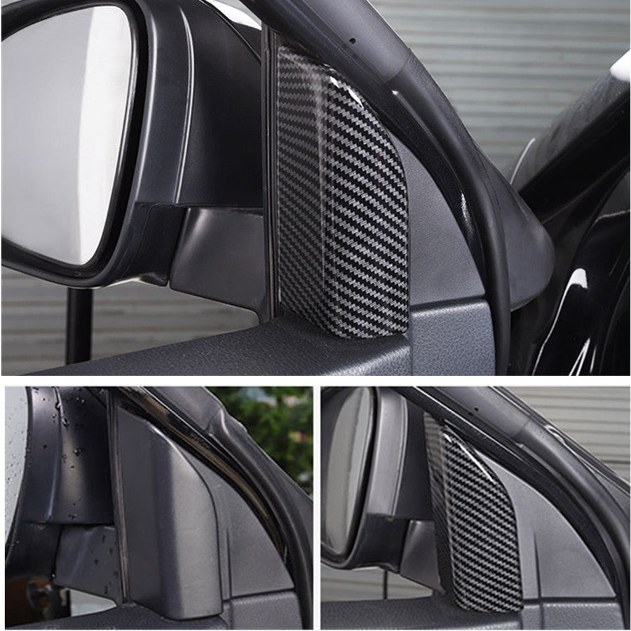 Carbon Fiber Front Triangle A Pillar Cover Trim for Toyota Highlander 2014-2019