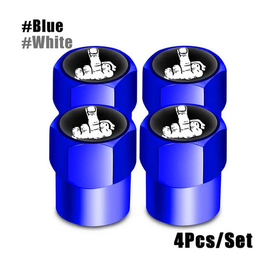 4-piece car tire valve cover rod air dust cover, light blue, suitable for Lexus