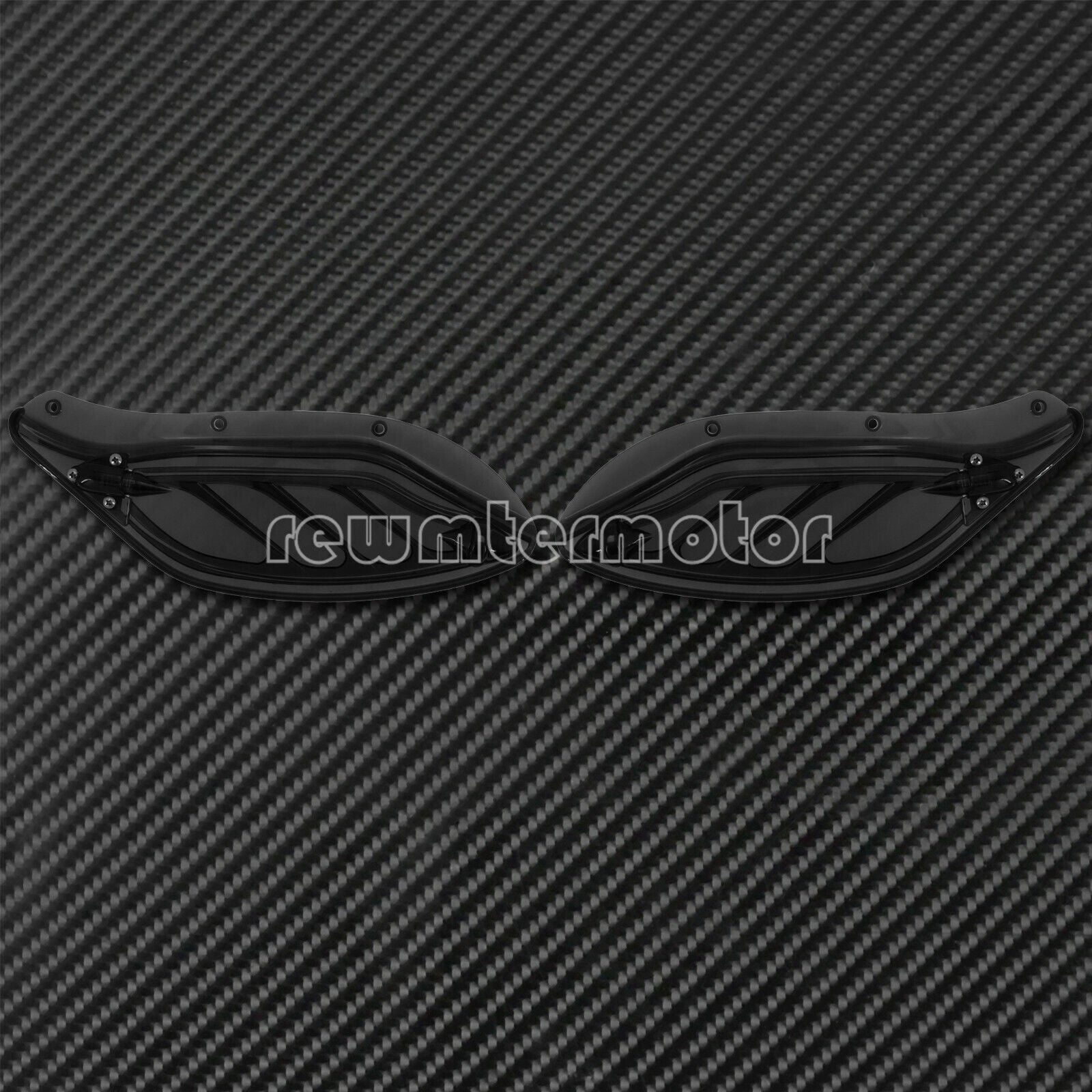 Adjustable Black Side Wing Windshield Air Deflector Fit for Harley Touring 96-13