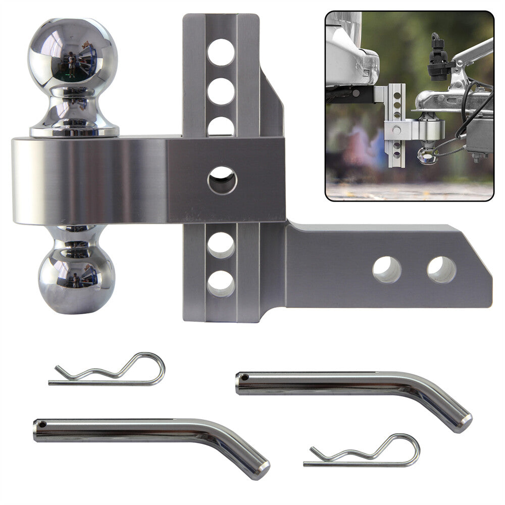 2 Receiver 6 Drop/Rise Towing Hitch Dual Ball Trailer pins 2 2-5/16