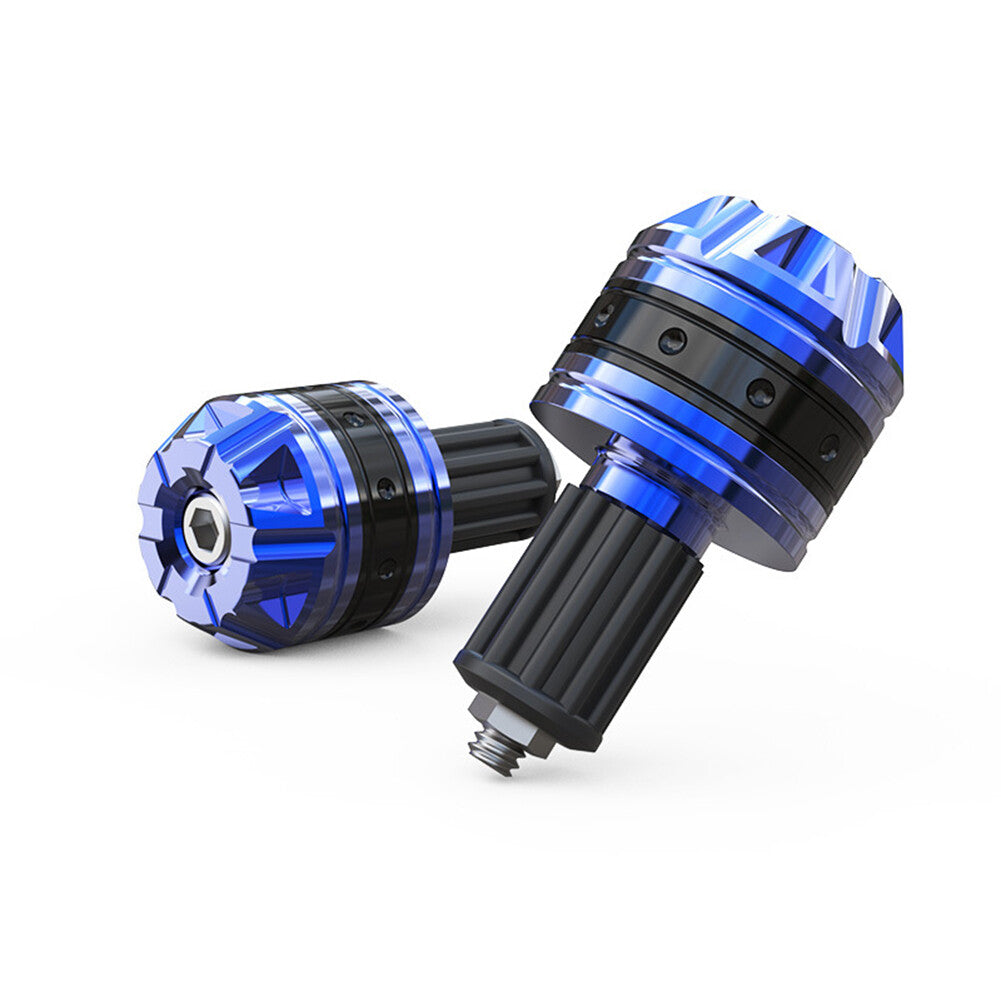 Motorcycle Scooter Aluminum Handle Handlebar Grips Bar End Cap Plugs Slider Blue