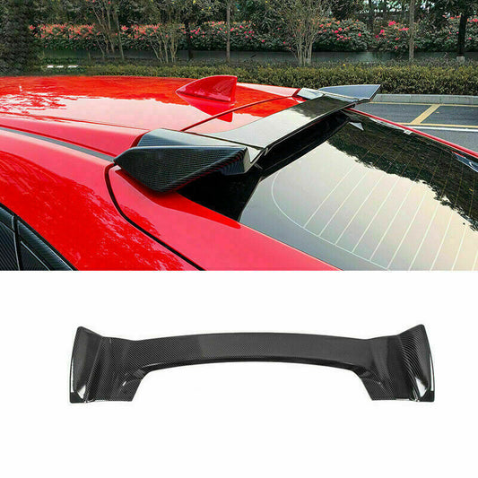 Carbon Fiber Rear Roof Spoiler Window Wing Flap for Honda for Civic Hatchback 16-21