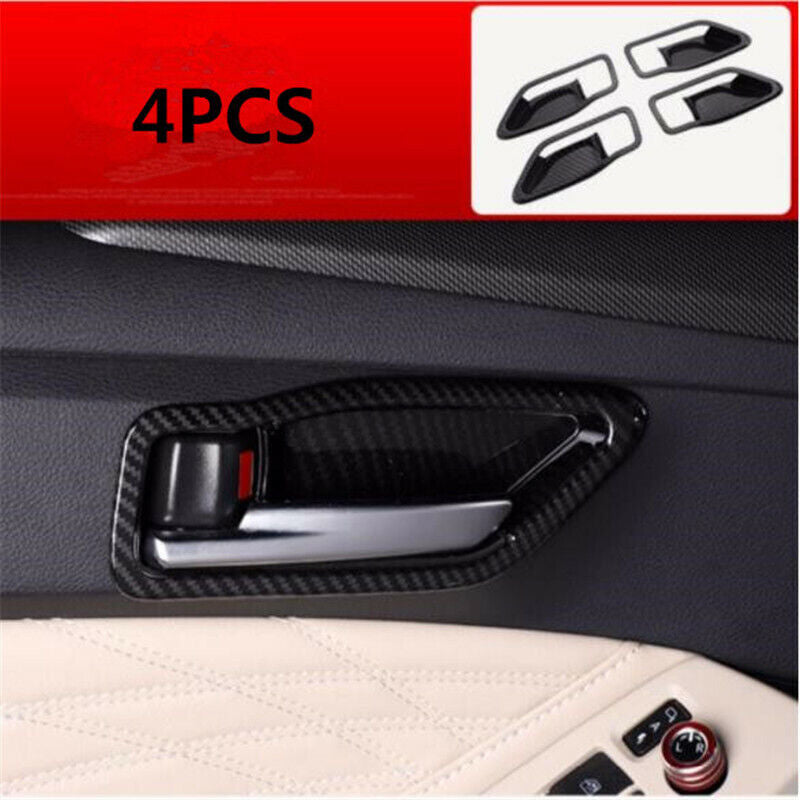 for Toyota for Avalon 2019-2021 4PCS Carbon Fiber Inner Door Handle Bowl Cover Trim