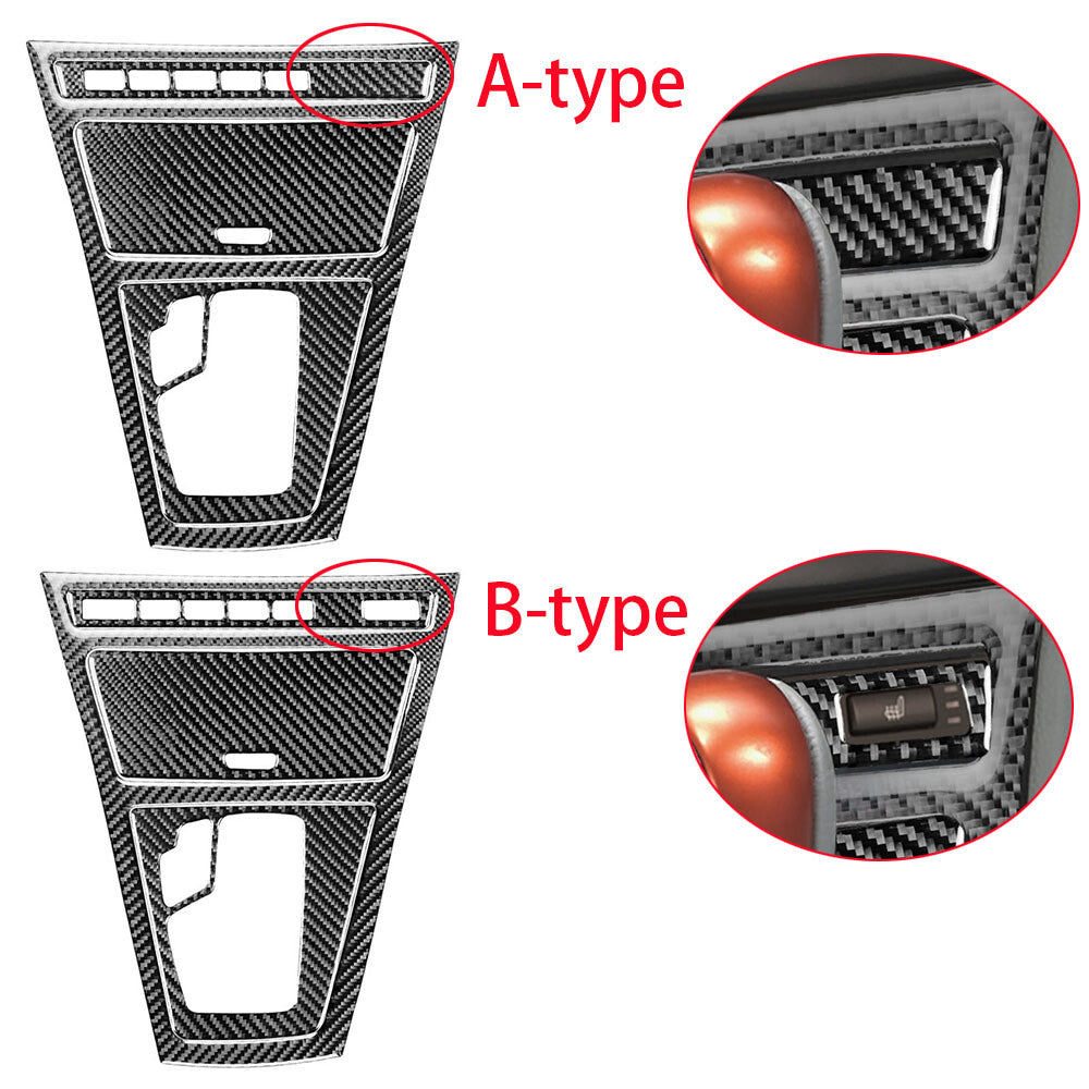 6¡ÁCarbon Fiber LED Gear Shift Knob Red Start Button Cover for BMW X3 E83 2004-10