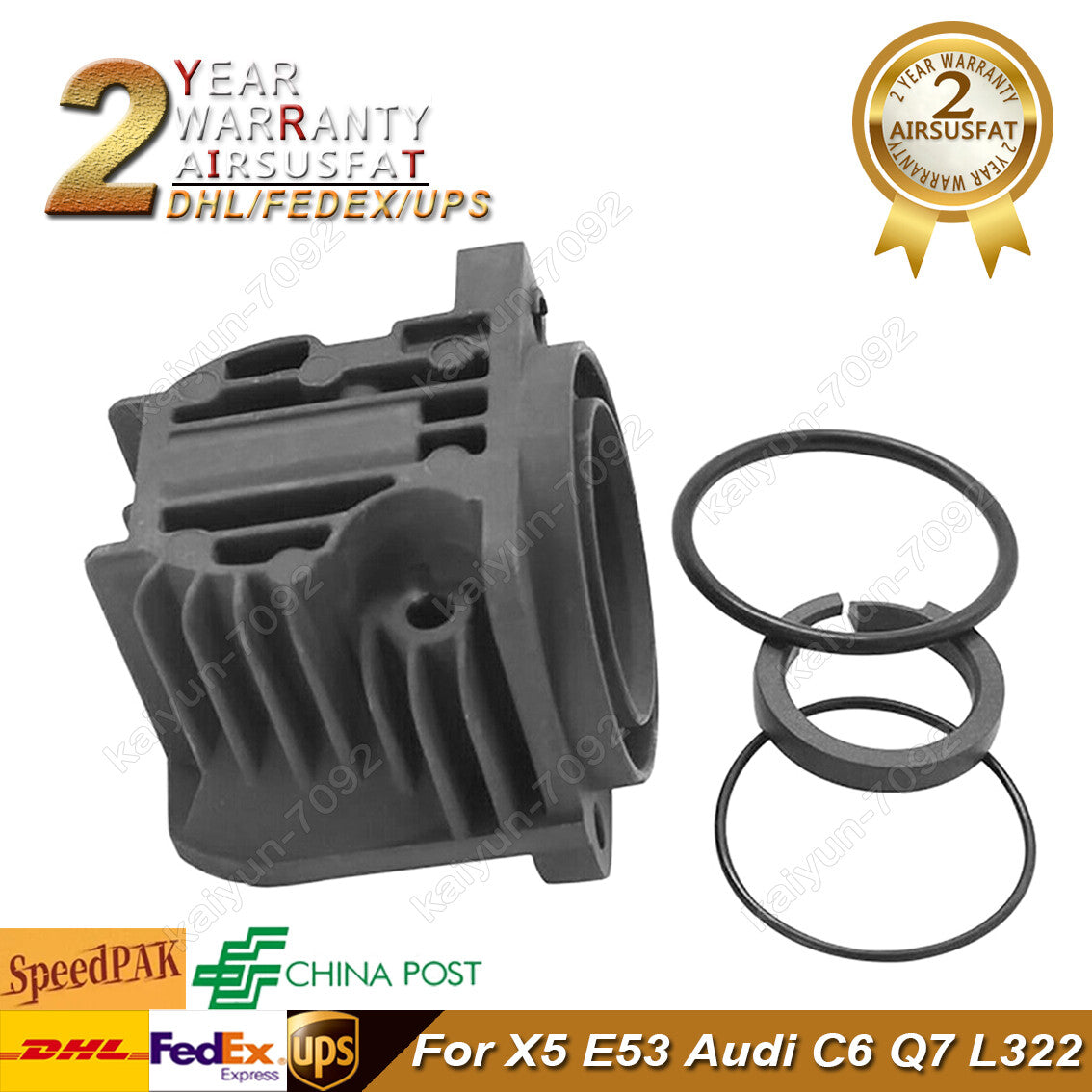 Air Suspension Compressor Cylinder Head With Rings for X5 E53 for Audi C6 Q7 L322