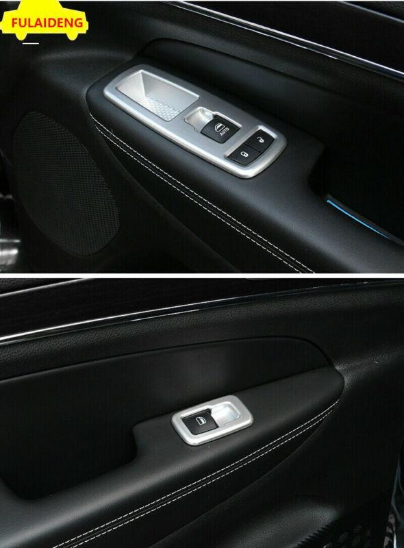4x for Jeep Grand Cherokee 2014-2020 Matte Door Armrest Window Switch Cover Trim