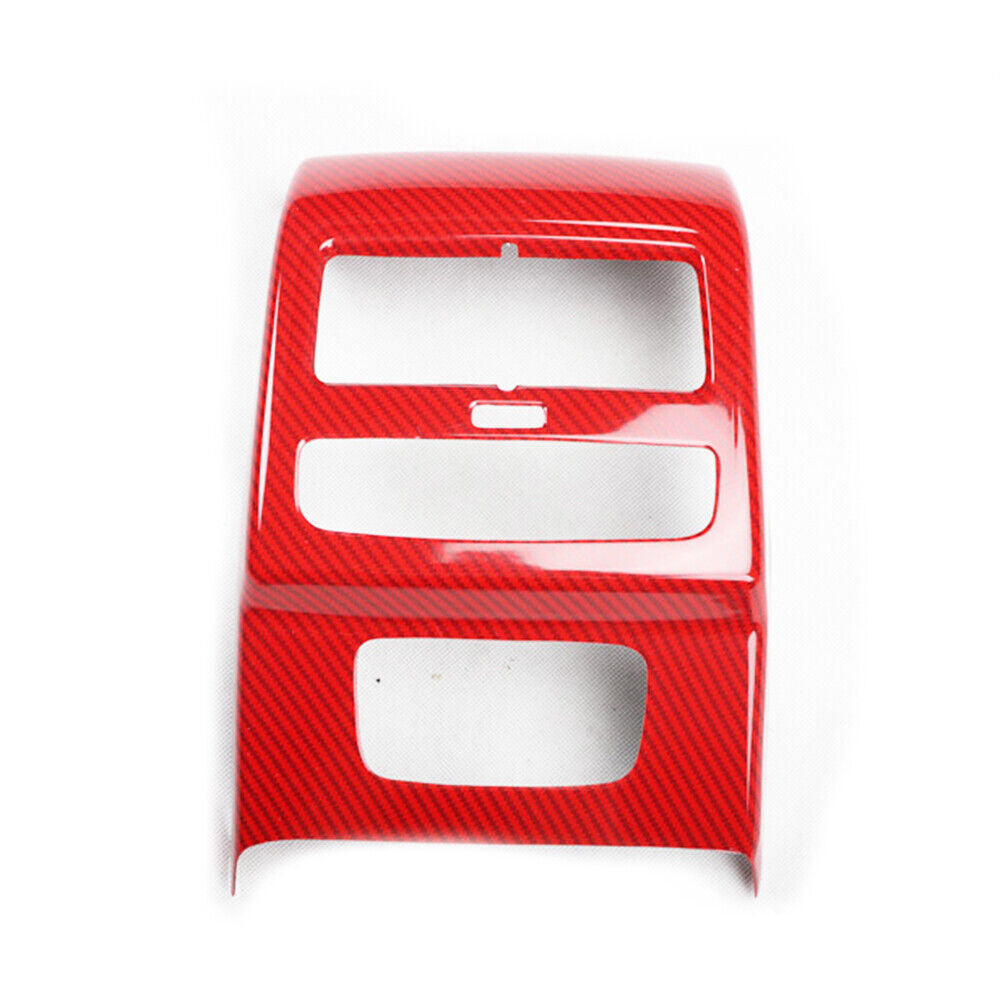 Inner Rear Air Outlet Vent Frame Trim Fit for Audi A5 2017-2019 Red Carbon Fiber