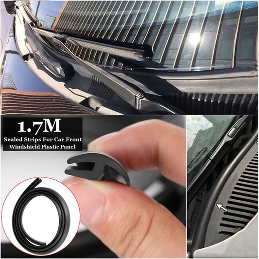Black automotive rubber seal ring, windshield panel sealing trim strip