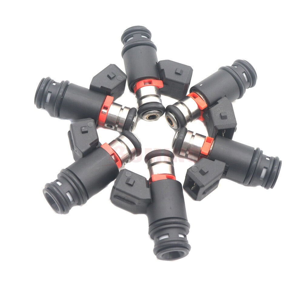 Six fuel injectors suitable for EUROVAN 1997-2003, for Golf 1999-2002, and for JETTA 1999-2002 V6 2.8L.
