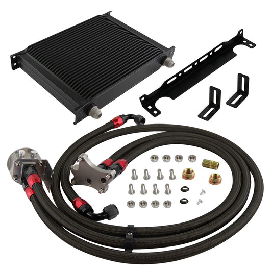 30 Row AN10 Oil Cooler Kit for Nissan Silvia S13 S14 S15 180SX 200SX SR20DET BK