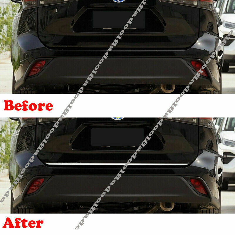 for Toyota Highlander 2020-23 STAINLESS REAR TRUNK TAIL GATE DOOR LID COVER TRIM