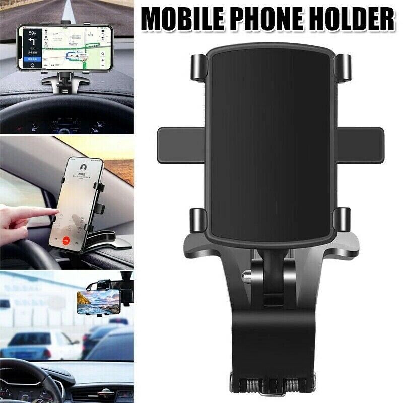 Black 360¡ã Rotation Car Rear View Mirror Mount Stand For GPS Cell Phone Holder