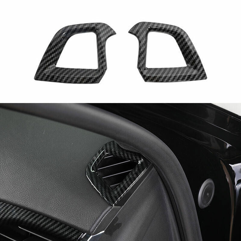Dashboard LR Air Outlet Vent Trim 2PCS Carbon Fiber for Cadillac CT5 2020-2024