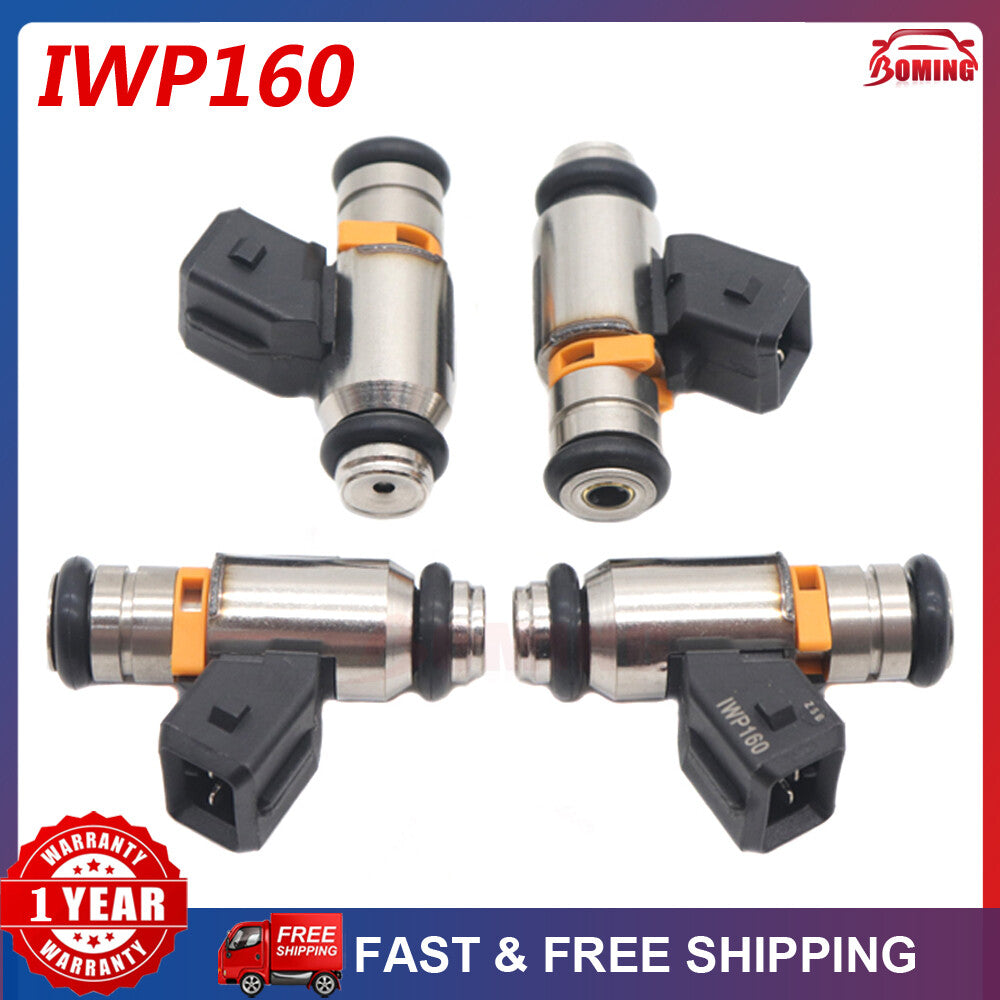 4-pack of new IWP160 fuel injectors for Fiat 500 77363790 71792994 71724545 75112160