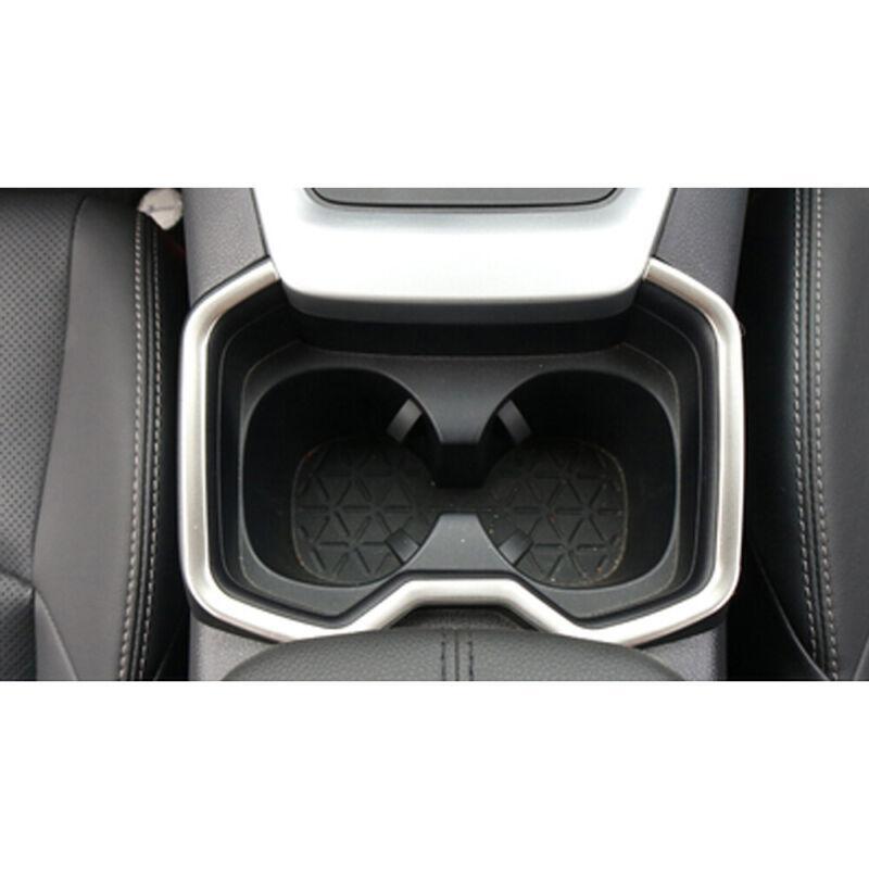 for Toyota RAV4 2019-2022 Silver Titanium Middle Console Water Cup Frame Trim 1