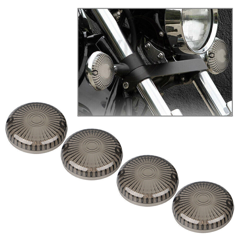 Turn Signal Lens Smoke Cover Fit for Yamaha Road Star/V Star 1100 /Vmax 1200 1700 4x