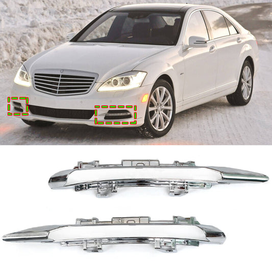 Front Fog Light Chrome Trim for Mercedes-Benz W221 S350 S400 S450 S550 2005-2013