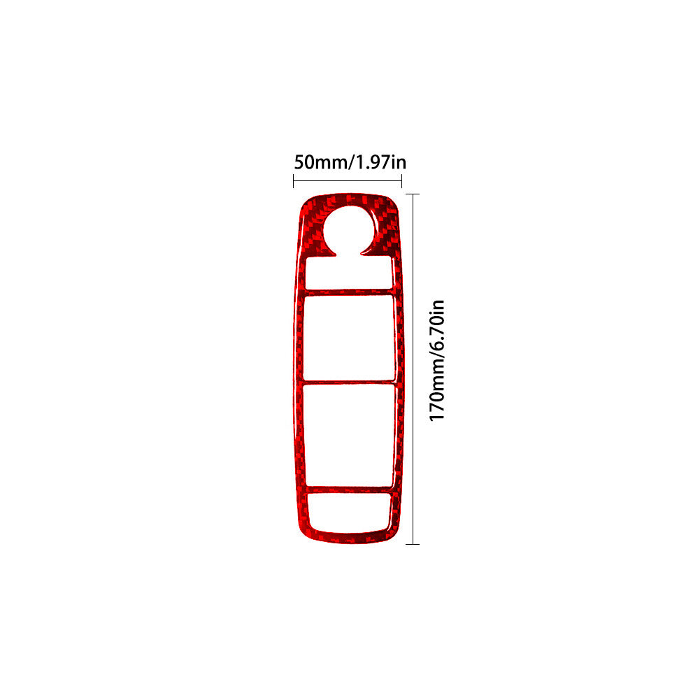 Red Carbon Fiber Door Window Regulator Trim for Mercedes R-Class 2009-2012