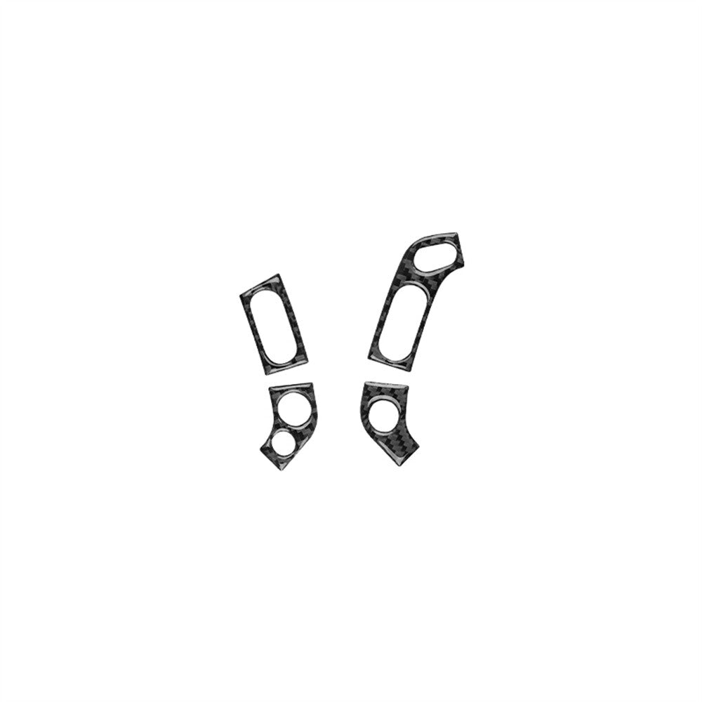 4X Carbon Fiber Steering Wheel Knob Trim for BMW X3 2004-2010