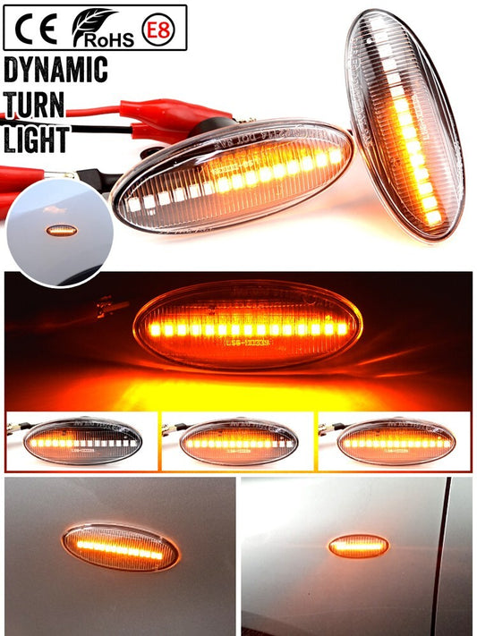 Dynamic Side Marker Turn Light for Nissan Dualis Qashqai Juke March Micra Note