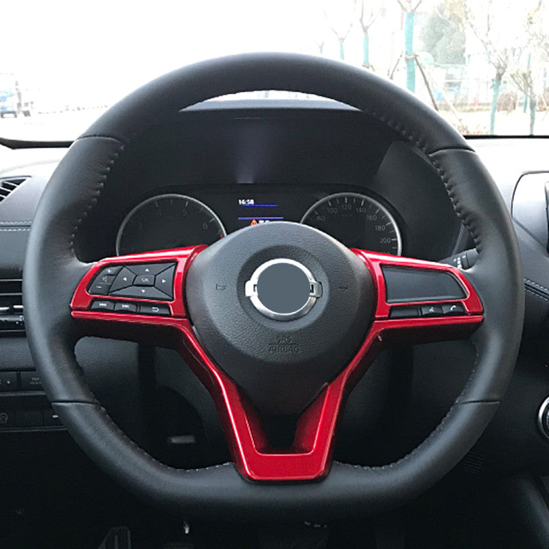 Red Internal Steering Wheel Frame Moulding Trim 3X for Nissan Versa 2020-2023