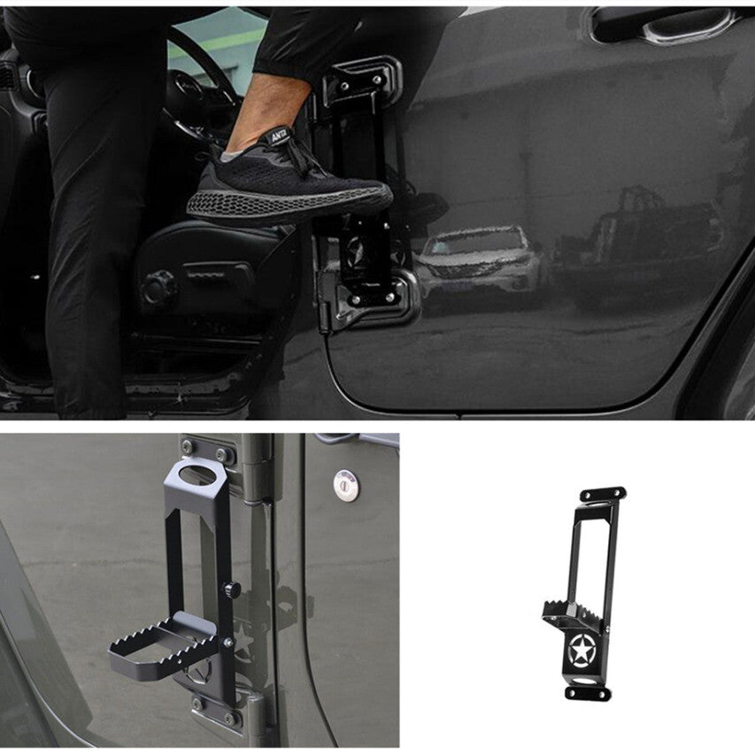 For 2018-2021 for Jeep for Wrangler JL Folding Car Roof Foot Pedal Ladder Accessories