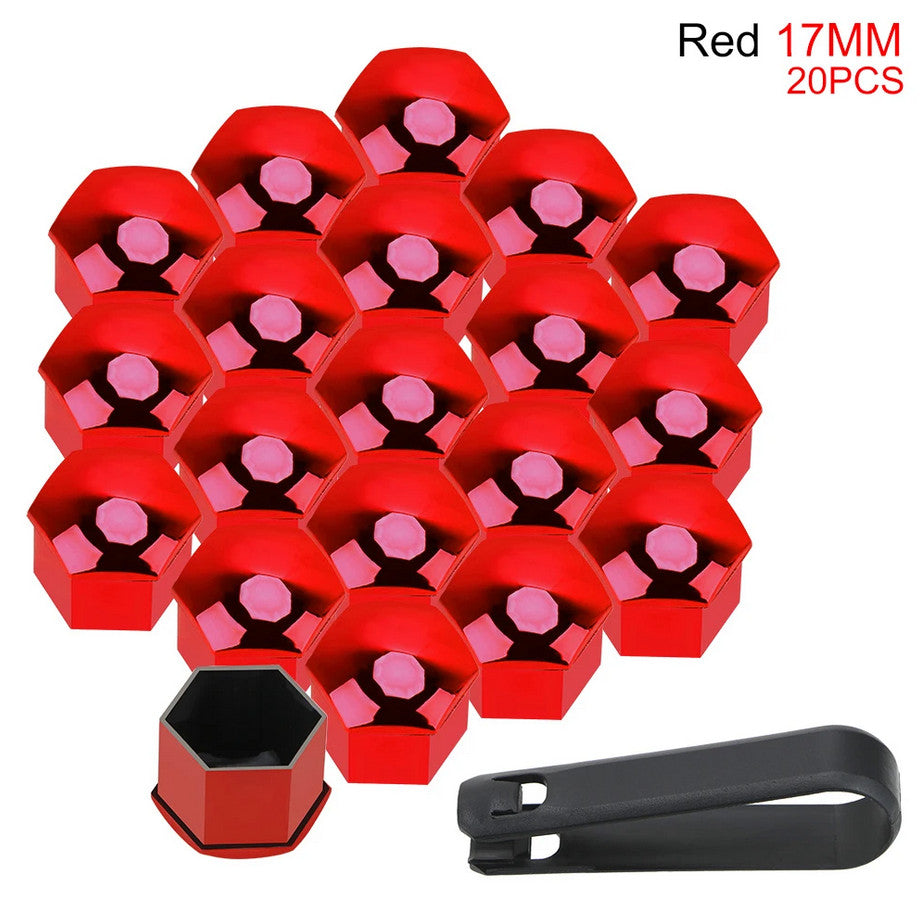 Car wheel nut cover, hub bolt protection cover, bolt rust prevention red, suitable for Nissan