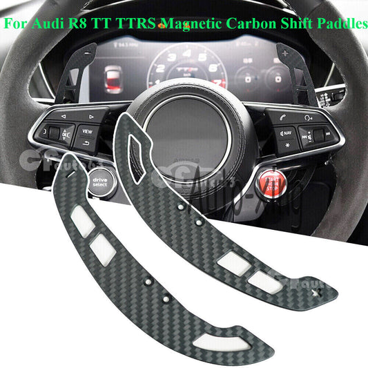 For 2016+ for Audi R8 TT TTRS Magnetic Carbon Fiber Shift Paddles 2PCS New