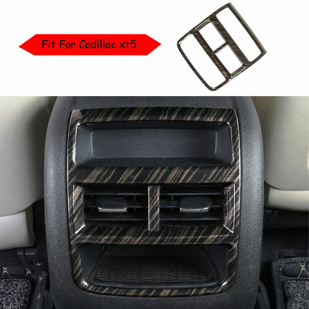 for Cadillac XT5 2017-24 ABS Black Wood Grain Rear Air Outlet Vent Cover Trim 1P