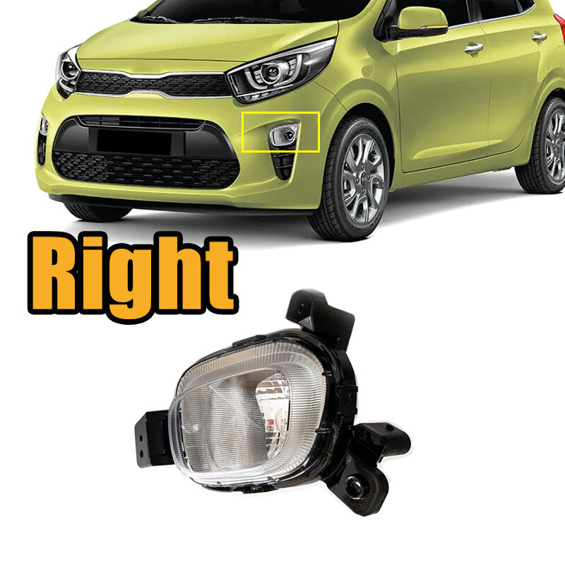 The right front bumper fog light and daytime running light are applicable to the for Kia Picanto 2018 and 2019 models.