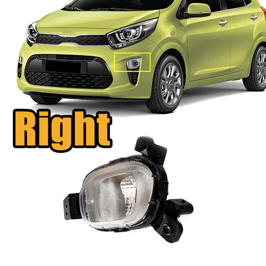 The right front bumper fog light and daytime running light are applicable to the for Kia Picanto 2018 and 2019 models.