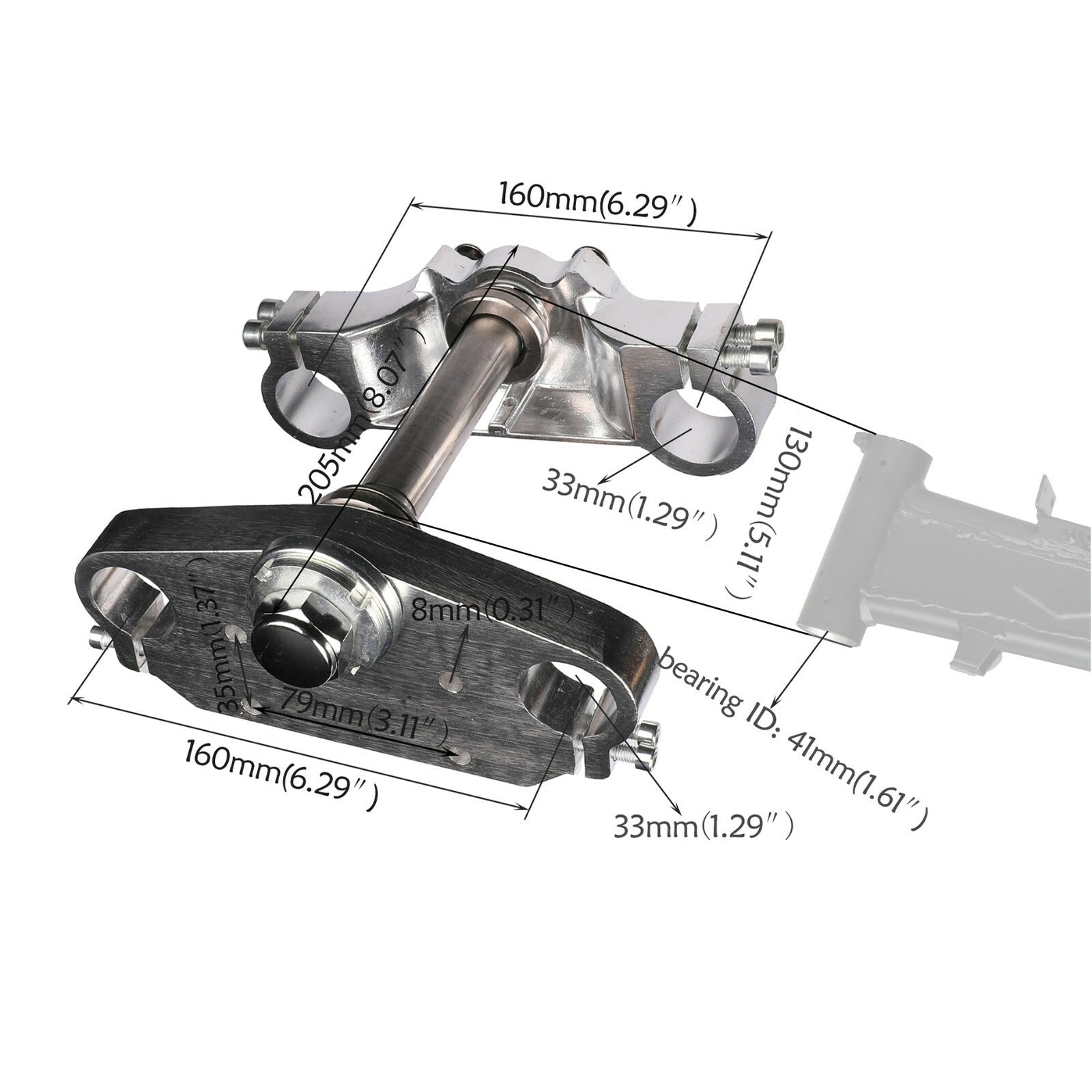 14-inch wheels, 60/100-14 tires + fork assembly suitable for 110cc and 125cc coolers, CRF70