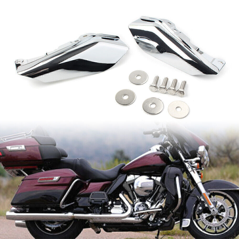 Heat Shield Mid-Frame Air Deflector Trim Chrom Fit for Harley Street Glide 09-16 BT2
