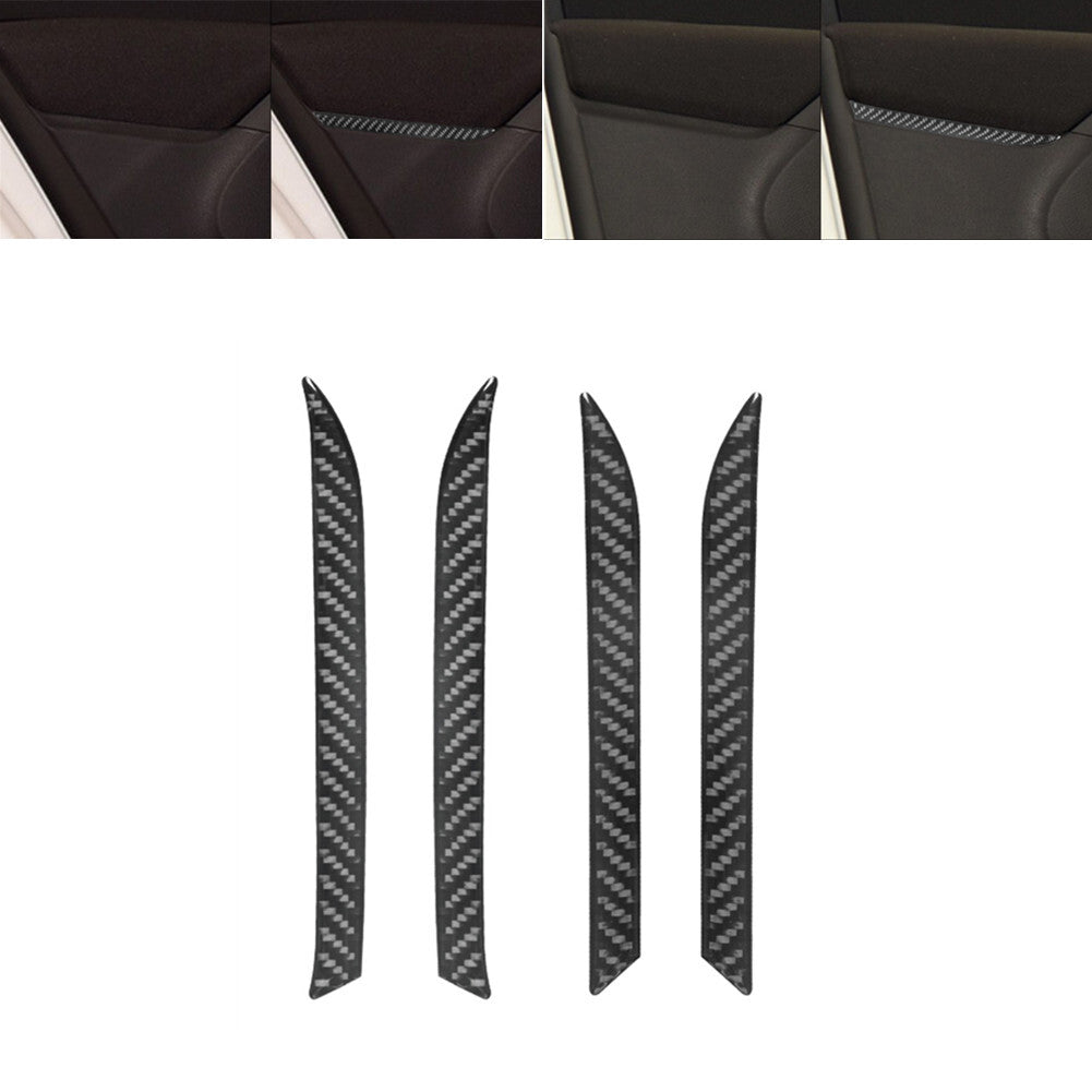 4X Carbon Fiber Front Rear Door Panel Cover Trim for Volkswagen for Tiguan 2013-2017