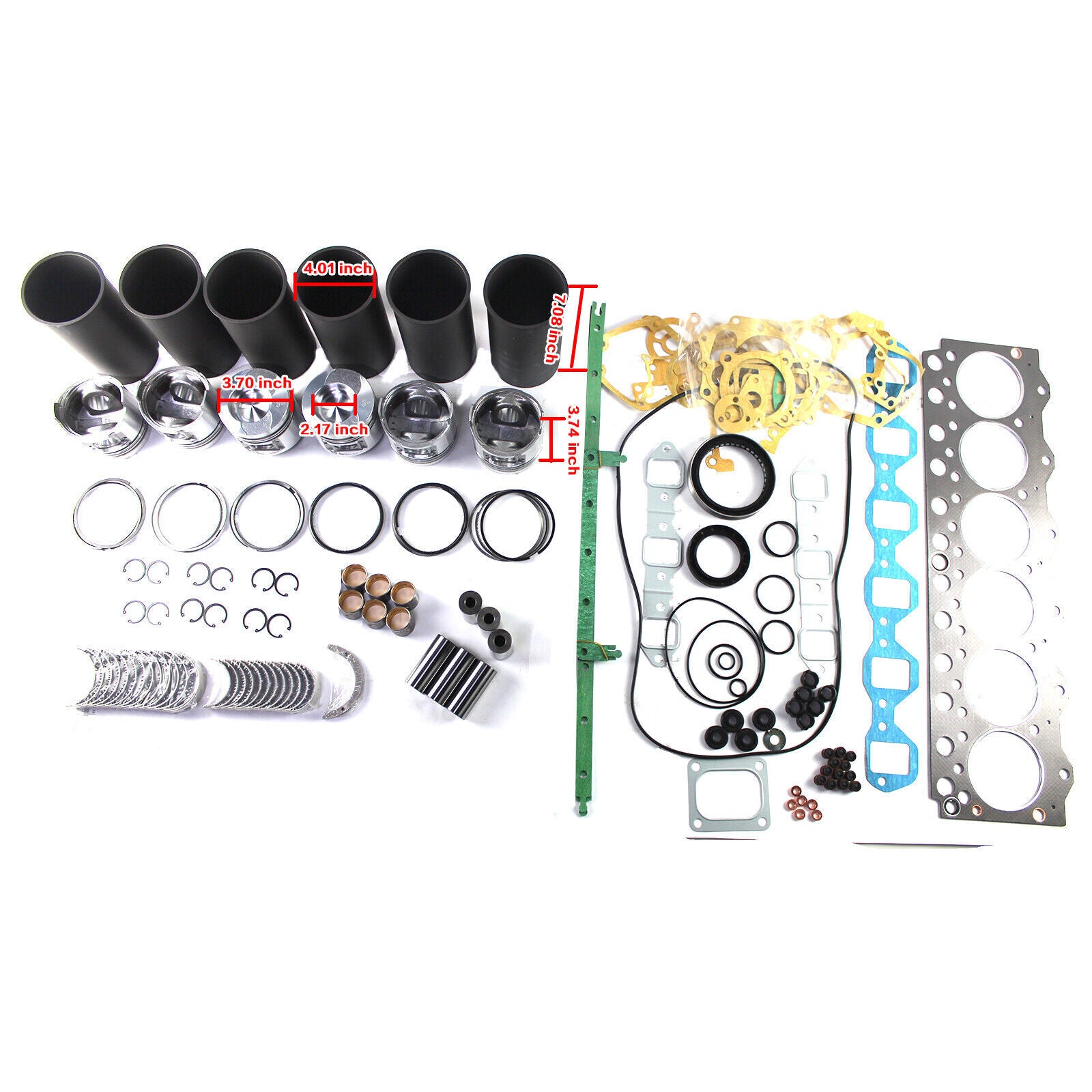 Engine Rebuild Overhaul Kit STD for Komatsu PC200-5 PC220-5 S6D95 6D95L S6D95L-1