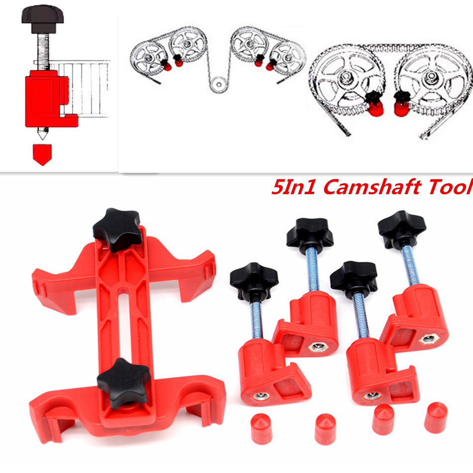 5Pcs Car Dual Cam Clamp Camshaft Timing Sprocket Gear Locking Fixing Tool Fixed
