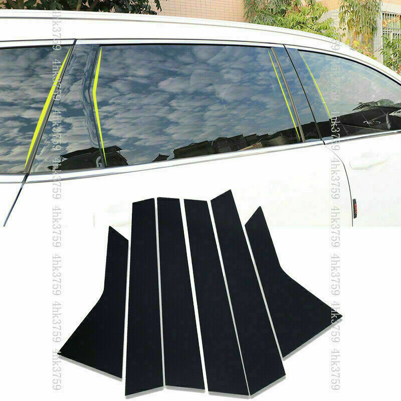 for Honda CR-V CRV 2017-2022 Piano Black Window Pillar Posts Door Trim Cover 6X