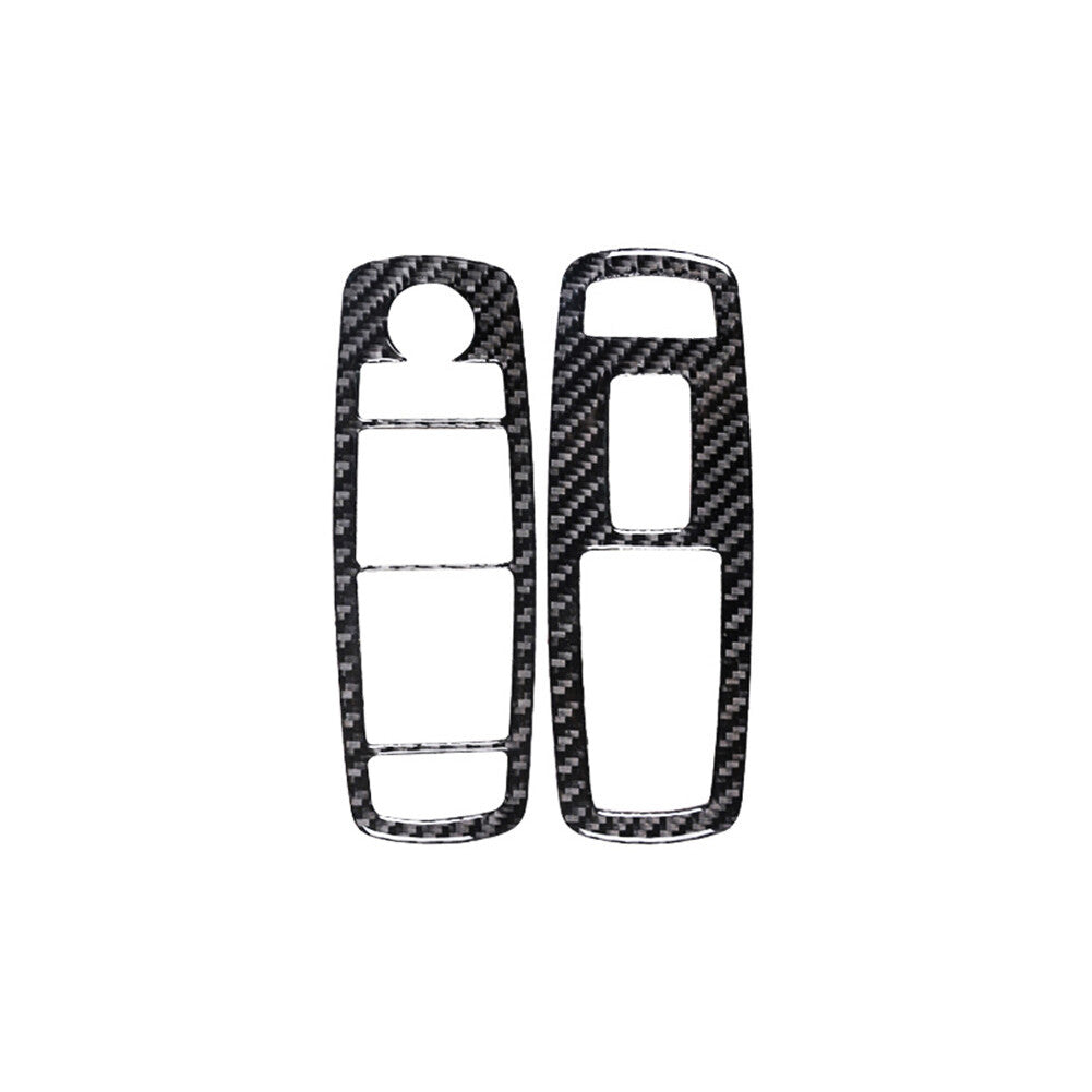 2X Carbon Fiber Front Window Control Panel Cover Trim for Chrysler 200 2015-2017