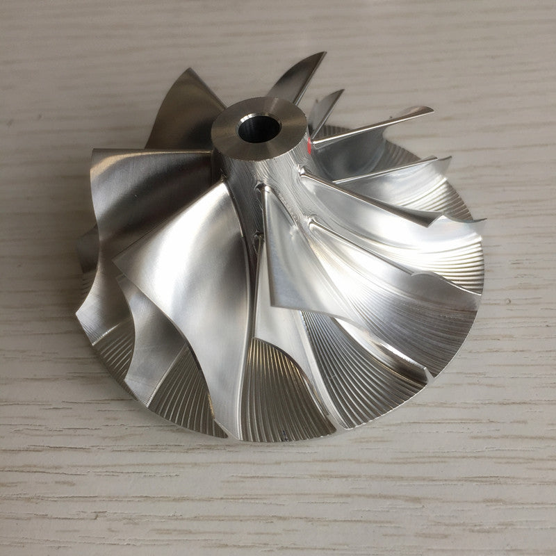 TD05H 7+7 Blade 59.05/76.13 mm Forward Rotating Turbine Billet Compressor Wheel