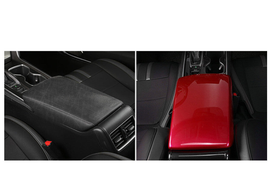 Middle Console Armrest Box Cover Trim for Honda Accord 10th 2018-2022 Bright Red