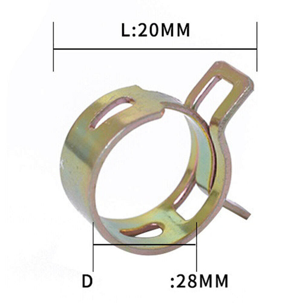80x 6-15mm Spring Band Type Fuel Vacuum Hose Pipe Clamp 8 Sizes Silicone