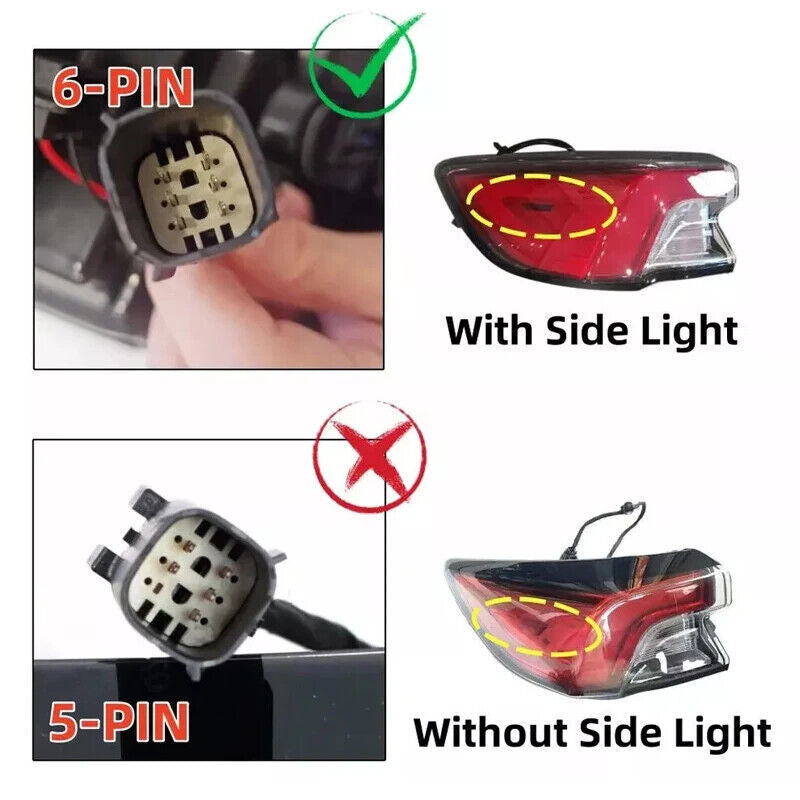 1Pcs Rear LED Tail Light Brake Lamp 6-PIN Right for Ford Escape 2020 2021 2022