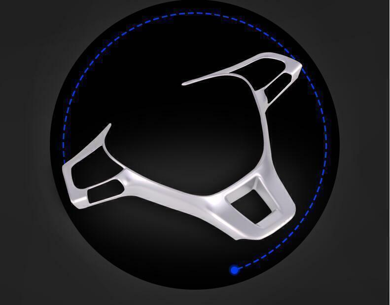 1X Matte Silver Inner Steering Wheel Frame Cover Trim for Volkswagen Atlas 18-20