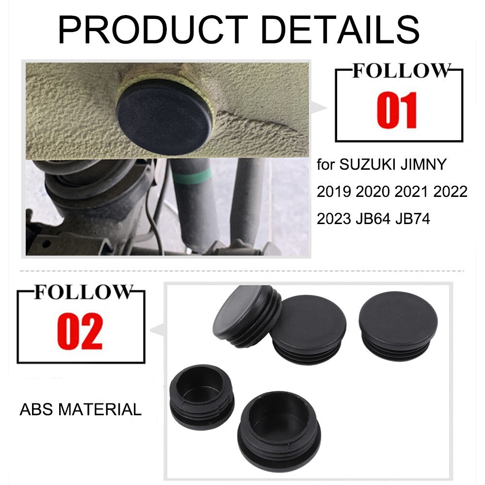 6PCS Chassis Waterproof Stopper Plugs Cover for Suzuki for Jimny 2019-2023 JB64 JB74
