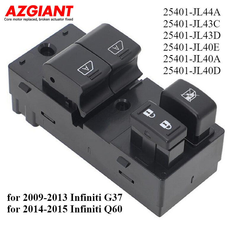 Front Left Driver Side Window Switch for Infiniti G37 for Infiniti Q60 25401-JL40E