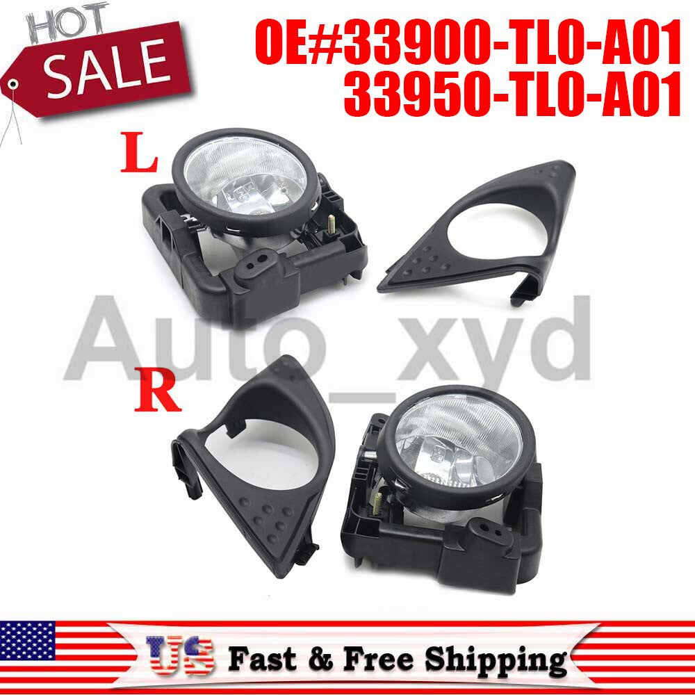 US stock L+R fog light cover replacement parts for Acura TSX 2009-2010 2.4L, 2.4L, and 3.5L models.