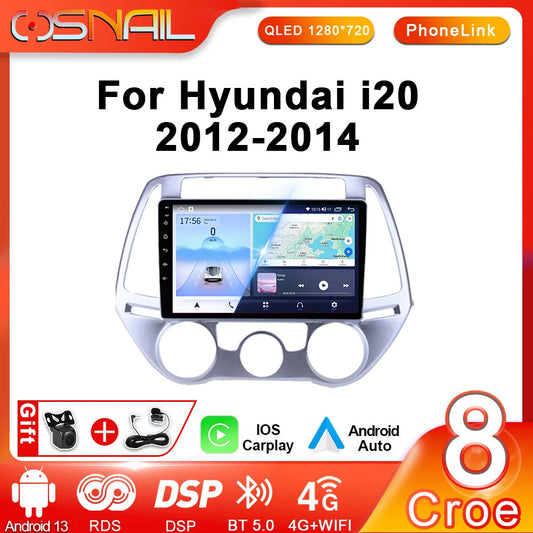 for Hyundai I20 2012-2014 Android Carplay Car Radio Stereo GPS Multimedia Screen