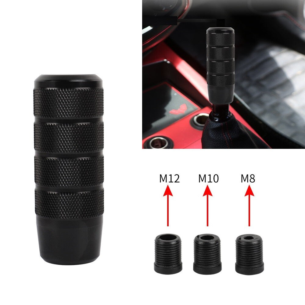 Car Universal Aluminum Manual Gear Stick Shift Knob Black Shifter Lever Head
