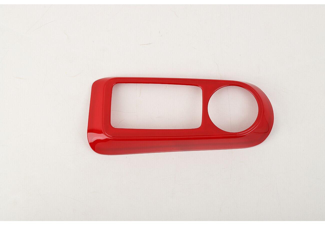 for Ford Bronco 2021-2023 Red ABS Inner Console Gear Shift Panel Cover Trim 1x